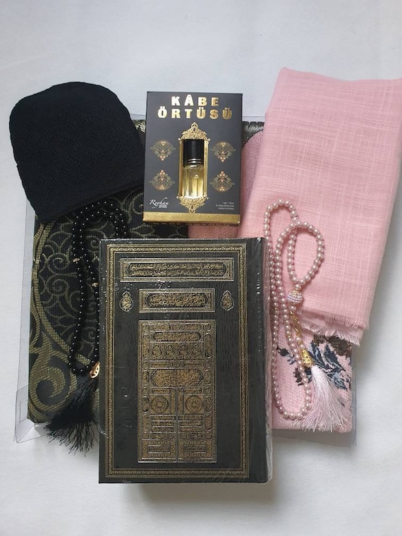 Personalized Islamic Gift Set: Prayer Mat, Quran, Tasbeeh, Oud