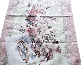 Personalized Floral Prayer Mat Gift Set: Islamic Eid Ramadan Gift