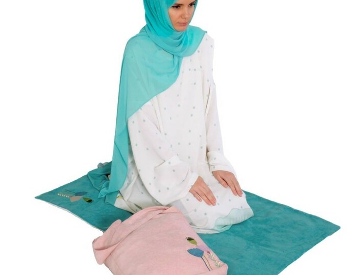 Islamic woman Dress Abaya, Prayer Dress, Salah Prayer dress,mat Bag, Religious gift, wedding gift, Salah dress