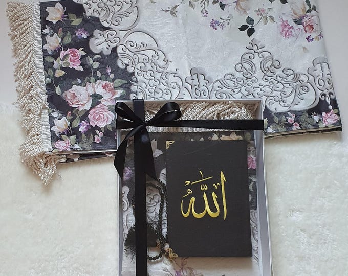 Big Size Quran Custom Prayer Rug Tasbih  Islamic Gift Set, Birthday  Muslim Gift, Eid Ramadan Umrah Mothers Day Bride Islamic Wedding Nikkah