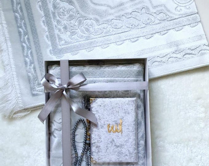 Customized Thick mat Yaseen Dua Book Tasbeh, Personalized Islamic Gift Eid gift,Ramadan Kareem Nikaah Nikkah Hajj Umrah Mubarak Prayer Rug