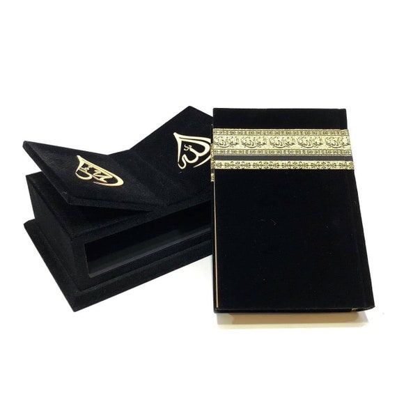 Kaaba Themed Quran with Wooden Rahle Stand, Muslim Wedding Gift