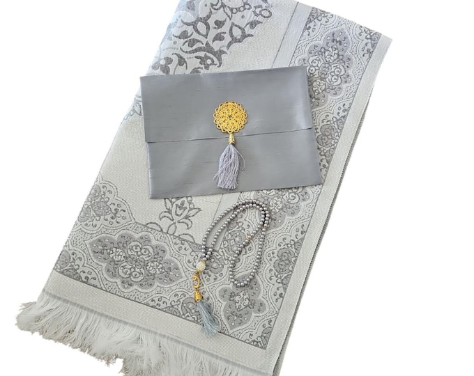 Islamic Prayer Rug Set, Sejadah Rosary Pouch, Nikaah Wedding Gift