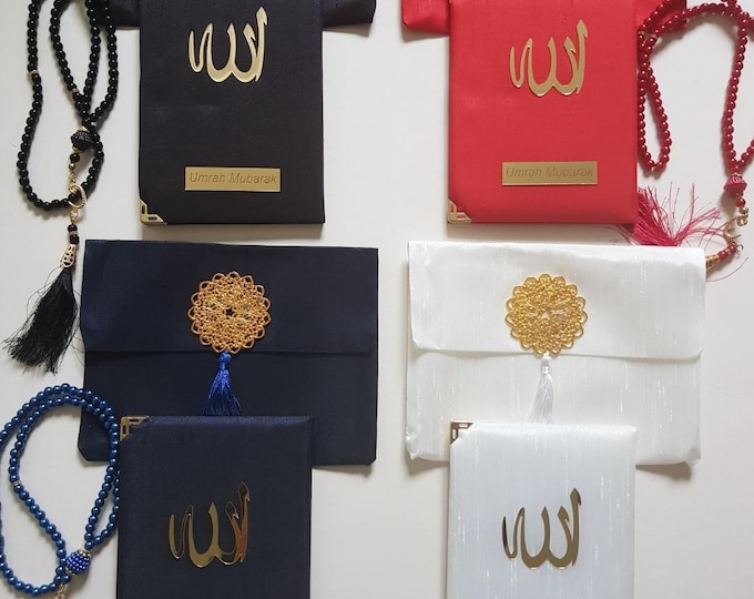 Personalized Surah Yaseen Dua Book with Case and Tasbeh Gift Set, Eid Hajj Umrah Gift, Ramadan Kareem, Islamic Wedding favors, Baby Shower