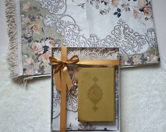Prayer Gift Set | Red Islamic Gift Set | Birthday Gifts | Islamic Gifts | Muslim Gift | Prayer Mat | Mothers Day Gift | Islamic Wedding Hifz