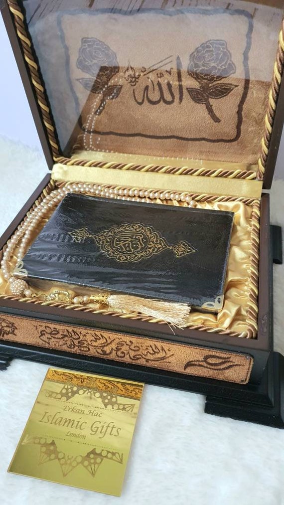 Wooden Boxed Qur'an Gift: Islamic Wedding Eid Ramadan Gift