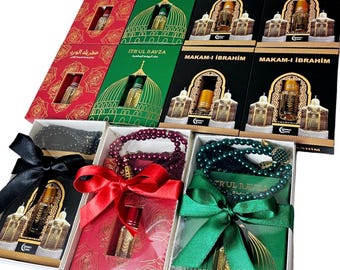 Islamic Essence tasbeeh set, Eid Ramadan Oud Attar Oil, Tasbih Prayer Beads, muslim scents
