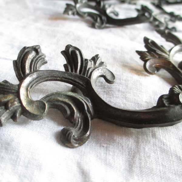 Vintage French Provincial Brass Drawer Pull