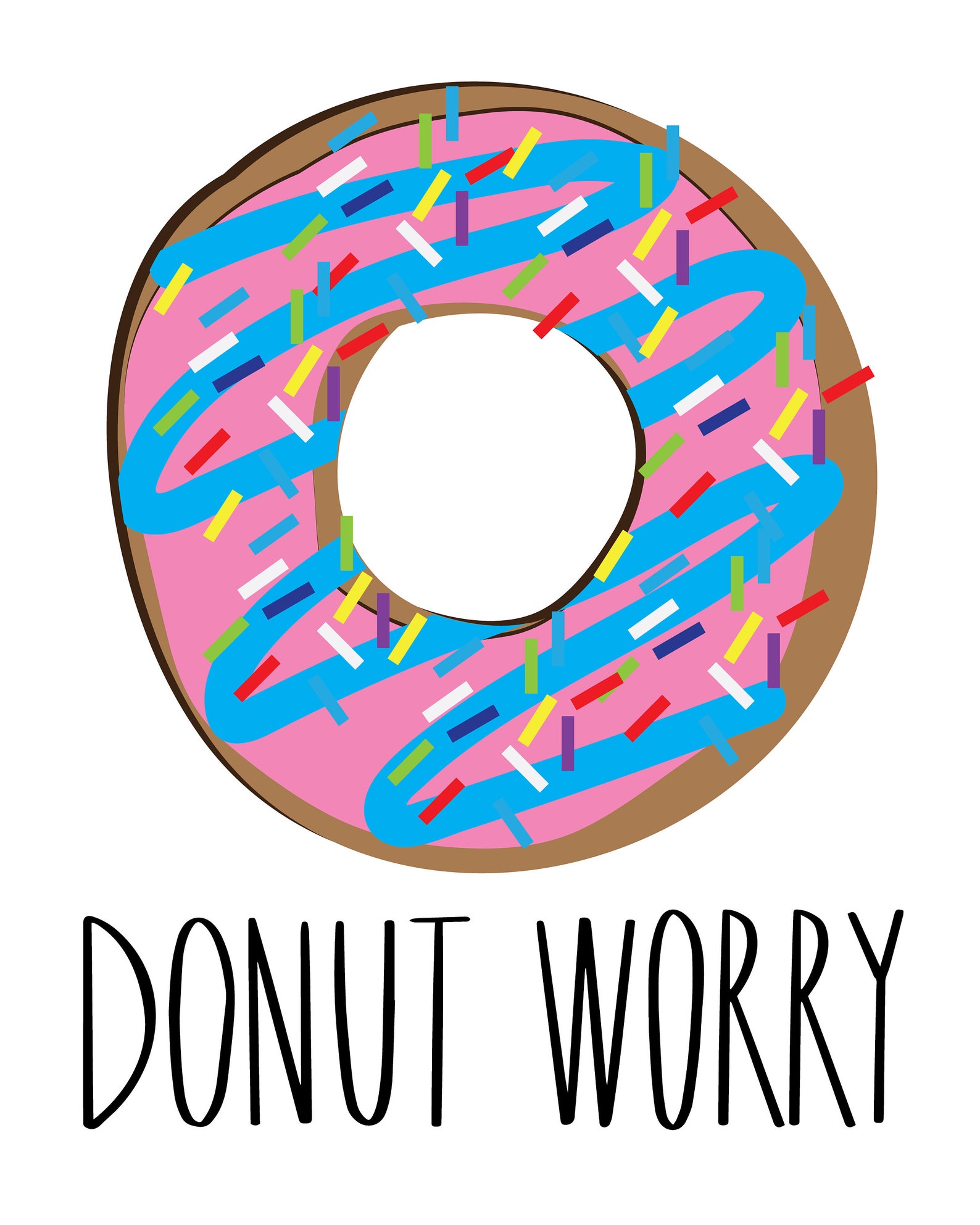 Donut Worry Art Print - Etsy
