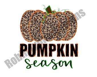 Pumpkin Season Leopard pumpkin, fall, Png Sublimation Digital Download