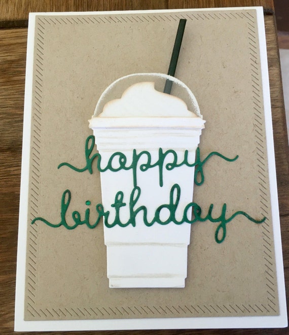 Items similar to Starbucks Happy Birthday Card with Gift