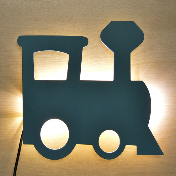 Lampe pour Enfants, Train Wall Art, Lampe murale enfants. Décor Personnalisé pour Enfants, Eclairage pour Enfants, Décoration murale