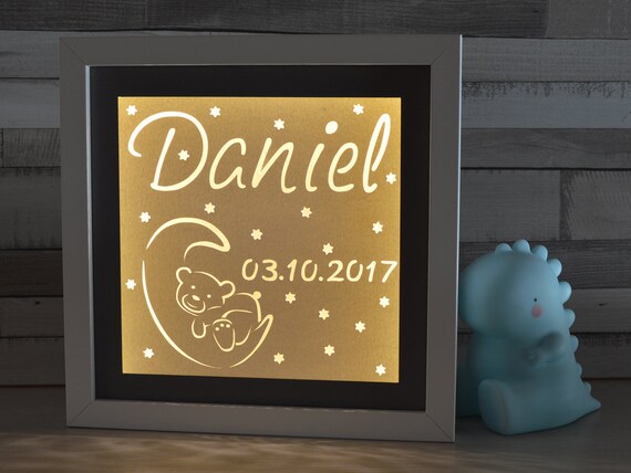 Geburtslampe Baby Beleuchtung Personalisierte Nachtlich Etsy