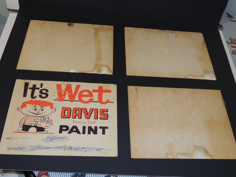 PA Paper Advertising Signs As-Is Lot Of 5 Davis Paint Of Baltimore Schaeffer Hardware Bellefonte