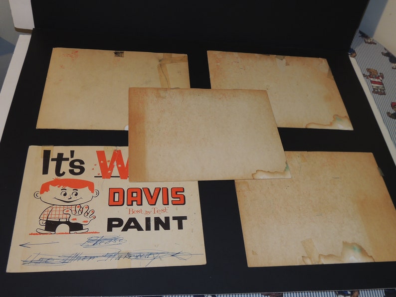 PA Paper Advertising Signs As-Is Lot Of 5 Davis Paint Of Baltimore Schaeffer Hardware Bellefonte