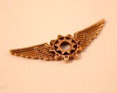 Steampunk Wings Pendant in Bronze