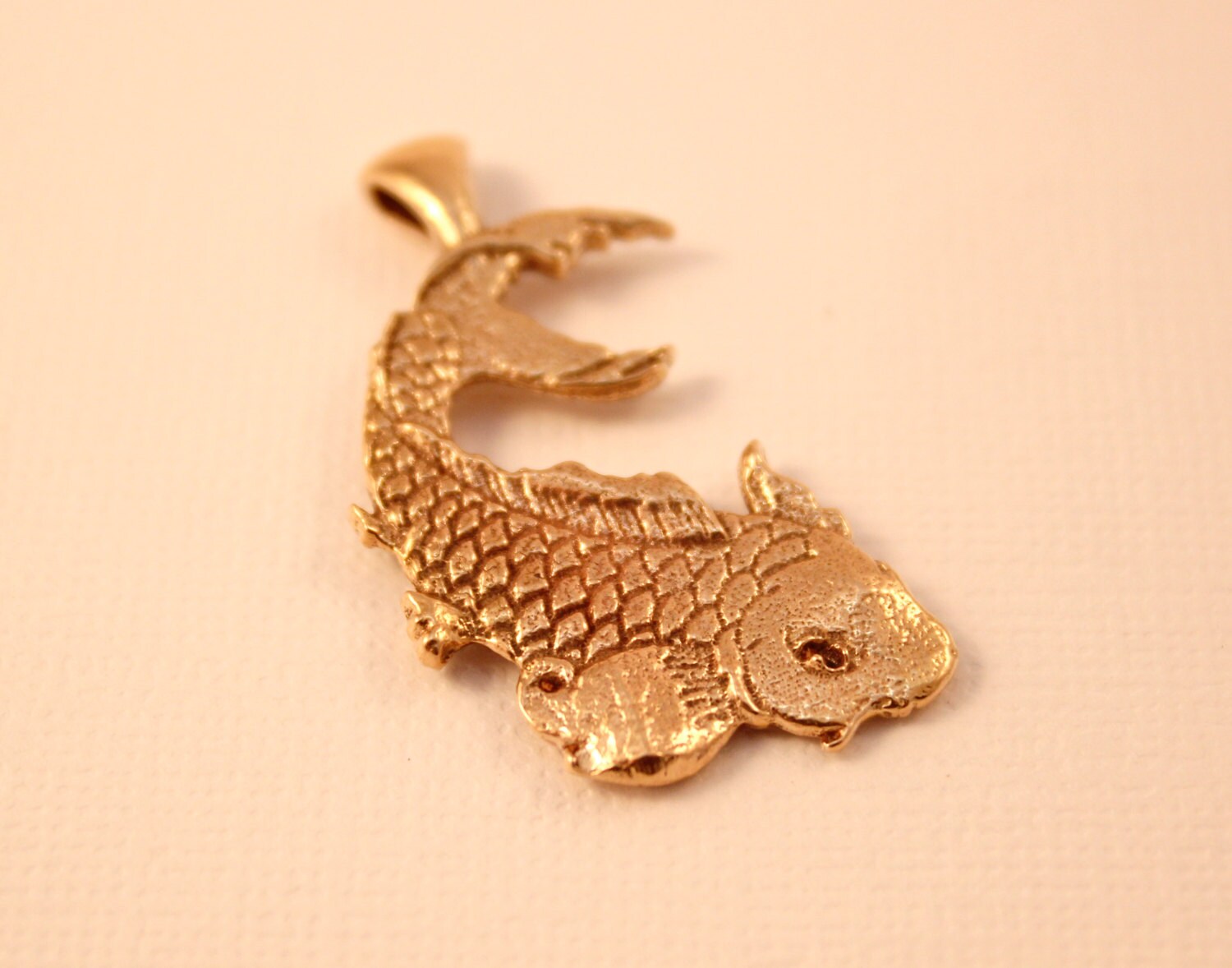 Koi Pendant in Bronze Etsy