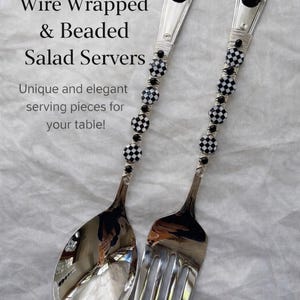 Salad Serving Set - Black and White