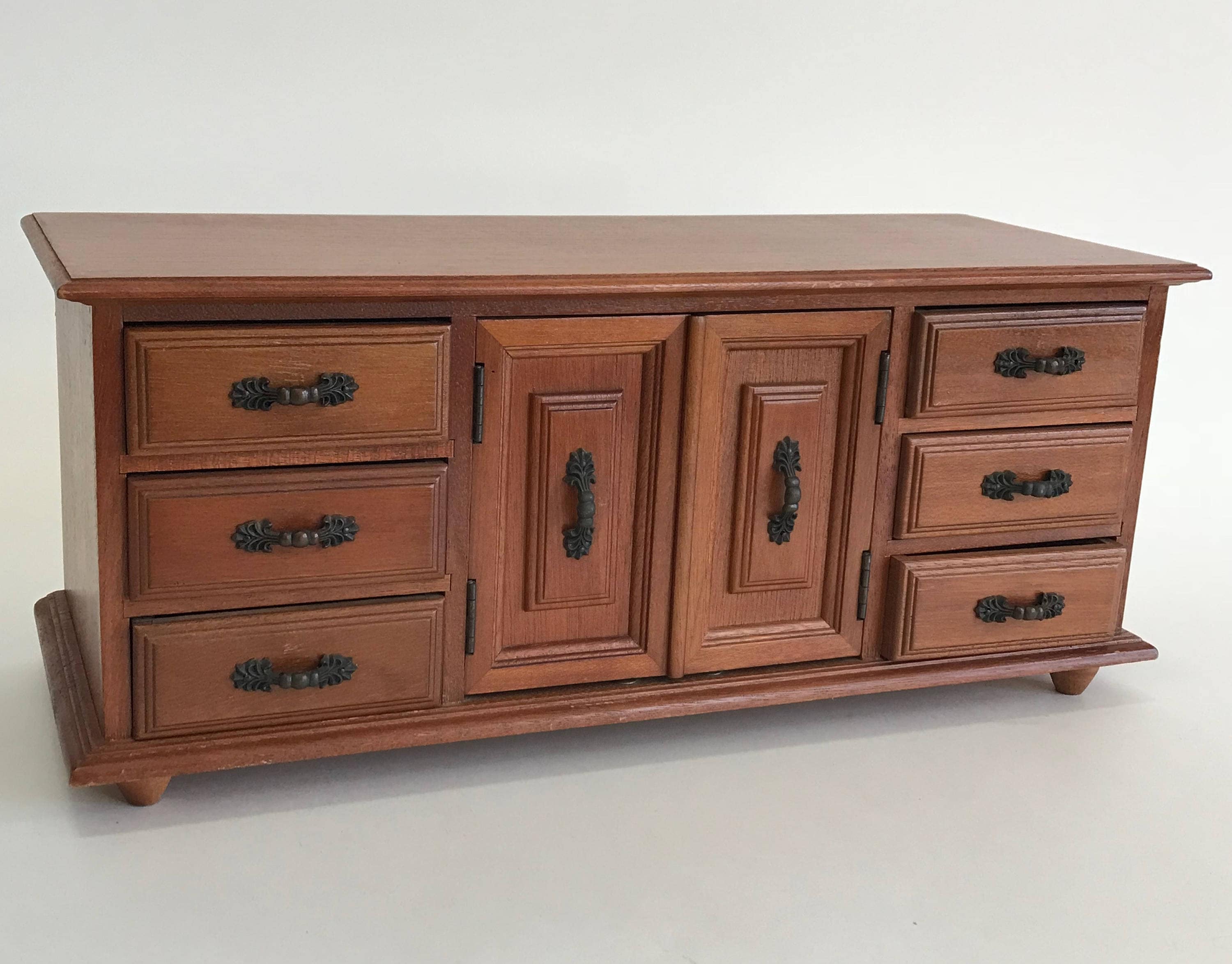 Vintage 18 Inch Wood Chest Of Drawers Jewelry Box For A Etsy