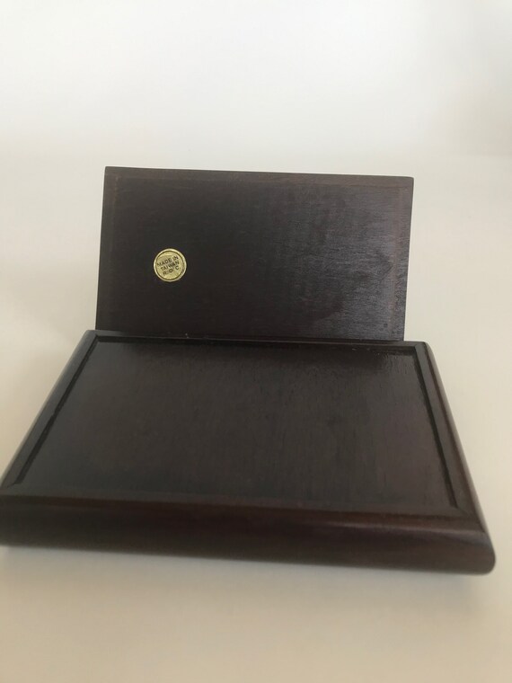 Home & Living Vintage double deck playing card box retro car on lid