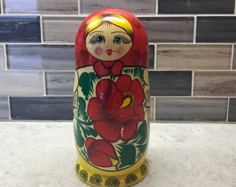 Matriochka 6 pouces babouchka russe, 5 poupées gigognes, figurines en bois fabriquées à la main