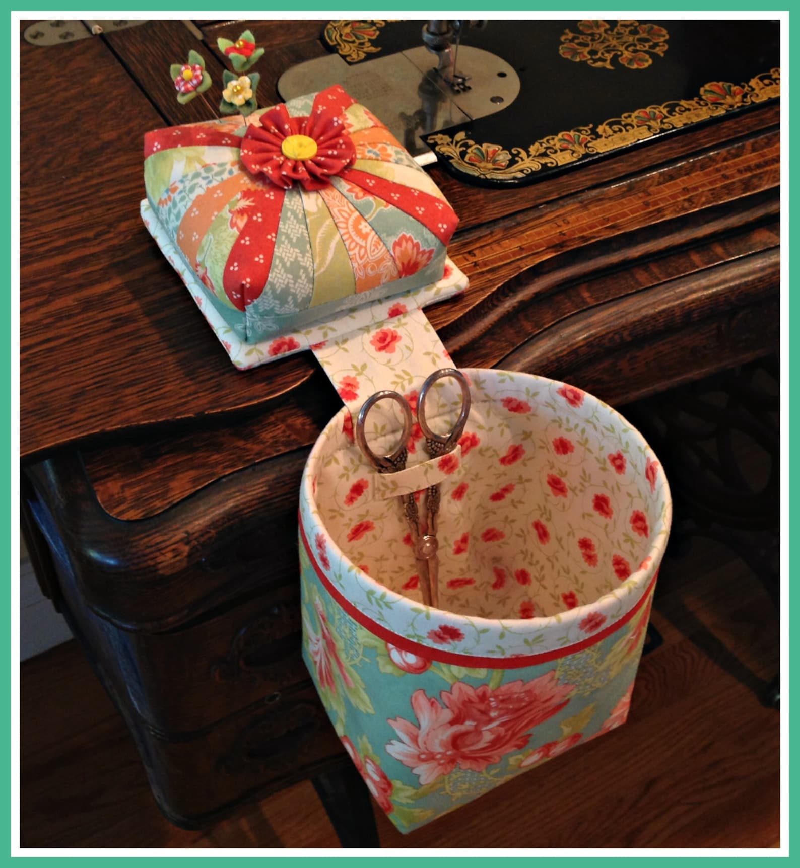 SEW SASSY Thread Catcher Sewing Pattern Pincushion Scrap Bag Etsy