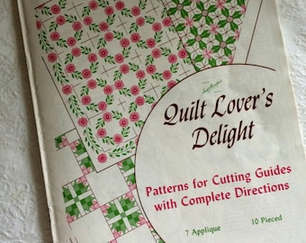 Digital - Aunt Martha's Quilt Lover's Delight - No. 3540 for INSTANT DIGITAL DOWNLOAD - Vintage Quilt Patterns