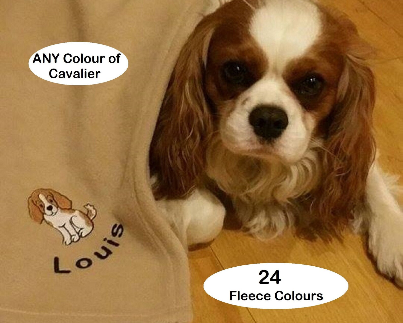 Cavalier King Charles Spaniel Blanket Personalised Etsy