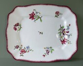 Antique Faience Hand-Painted Dish made by Sarreguemines - pattern Strasbourg 1900s