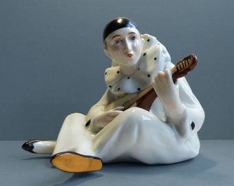 Figurine Pierrot en porcelaine des années 1900 - F. Pfeffer Gotha