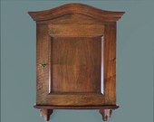 Vintage French  Solid Walnut Wood Wall Cabinet - L8