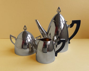 Antikes deutsches Art Deco Silber WMF Kaffee- oder Teeservice