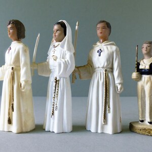 French Holy Communion Figurines 1950s&#39;  Mid Century French Figurines -  Communion Santons - Communion Dolls