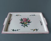 Antique Faience Hand-Painted Dish made by Sarreguemines 1900s
