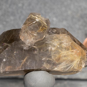 Rare Rutile Included Quartz Crystal | Polished Rutilated Quartz Crystal Point- Brazil