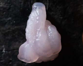 Espécimen colgante de ágata rosa del desierto, collar de calcedonia rosa rosa rosada,
