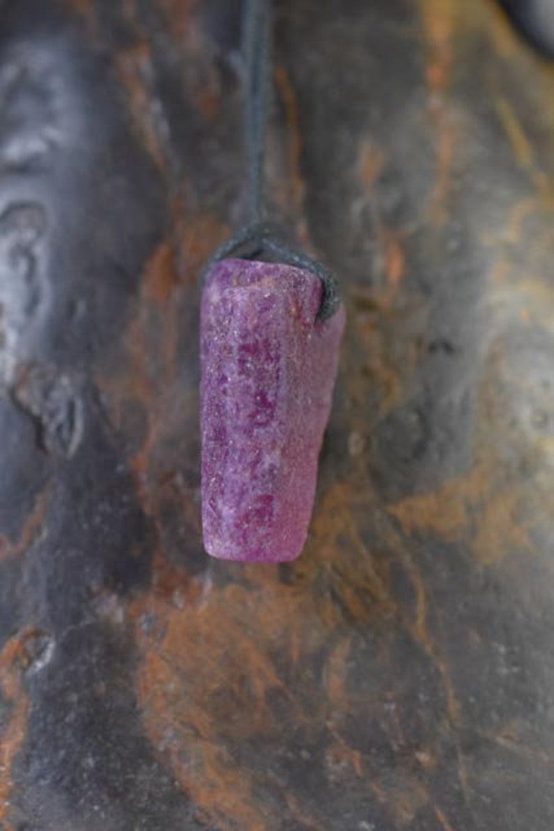 Ruby Crystal gemstone Pendant Necklace top quality Natural Sapphire crystal uncut