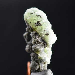 Prehnite crystal cluster raw prehnite  rock decor  green stone prehnite specimen from Taza, Fès-Meknès, Morocco.