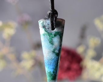 Quantum Quattro shattuckite chrysocolla dioptase malachite hand cut Polished pendant, shattuckite, natural shattuckite crystals polished