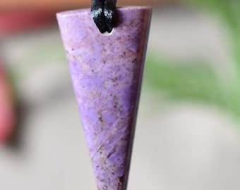 Purple Jade Pendant Jadeite Turkey Natural Pendant ,Handcut and polished Jade pendant ,Hand carved  Jade Bead pendant