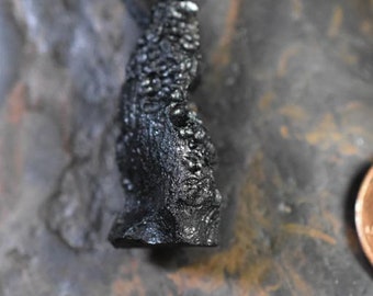 Tektite Pendant , Tektite Black meteorite necklace Tektite Bead Necklace Tektite Bead pendant