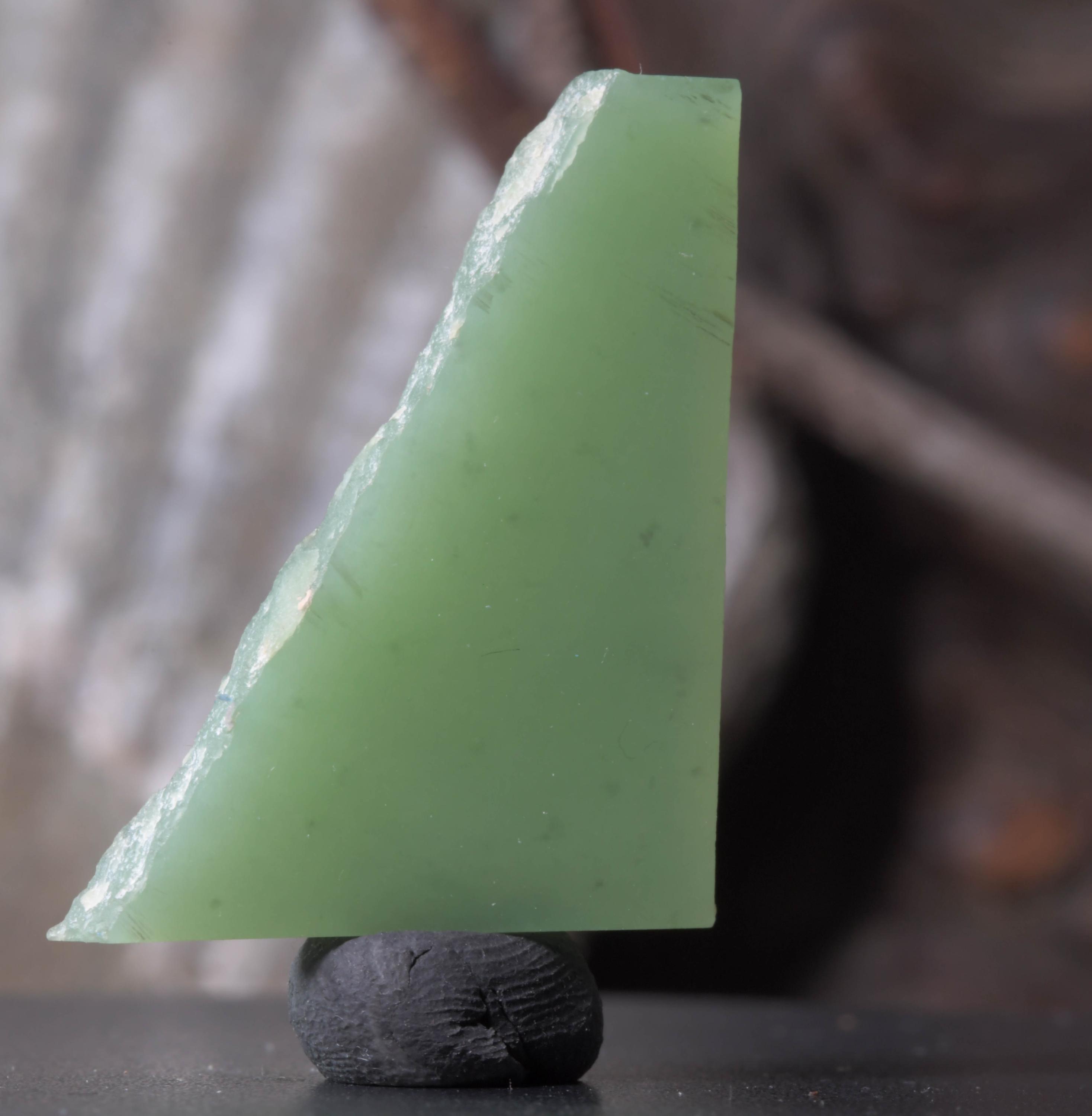 Apple Green Wyoming Nephrite Jade Rough Slab Natural Gel for