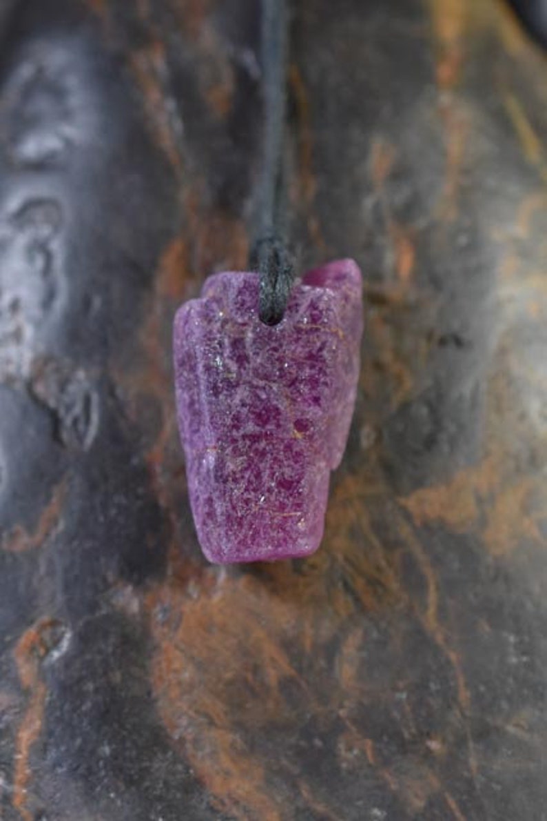 Ruby Crystal gemstone Pendant Necklace top quality Natural Sapphire crystal uncut