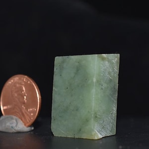 Nephrite Jade Rough Slab Natural Gel for Cutting , Cabbing ,Polishing Black Lake Quebec, Canada