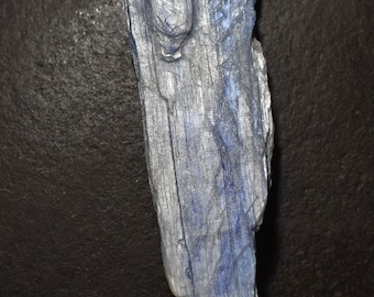 Raw Blue Kyanite Combo Necklace, Kyanite Pendant, Raw Kyanite Necklace with adjustable cord