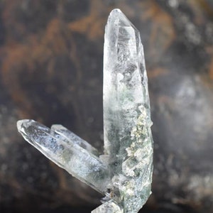 Quartz Green Chlorite included  Ice Quartz crystal Himalayan Ice Quartz  Natural Crystal  Stone