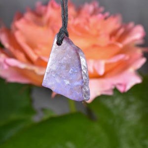 Purple Jade Pendant Jadeite Turkey Natural Pendant ,Handcut and polished Jade pendant ,Hand carved  Jade Bead pendant