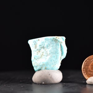 Turquoise nugget half rough from the Kingman Mine
