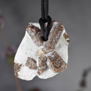 Staurolite Pendant ,Ferry Cross Pendant,staurolite Necklace staurolite Bead necklace, Metaphysical stone