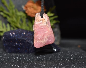Rhodocrosite Gem Natural polished pendant Rhodochrosite  - rhodochrosite crystal pendant - rhodochrosite stone - pink rhodochrosite